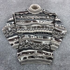 Vintage Country Shop Sweater Mens S Wool Alpaca Blend 3D Coogi Knit Turtleneck